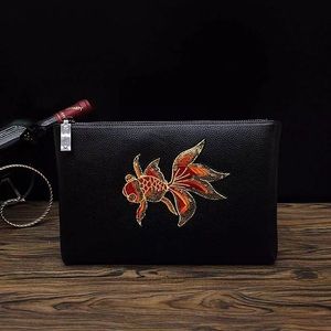 Handmade Luxury Unisex Clutch Embroidery Handy Bag